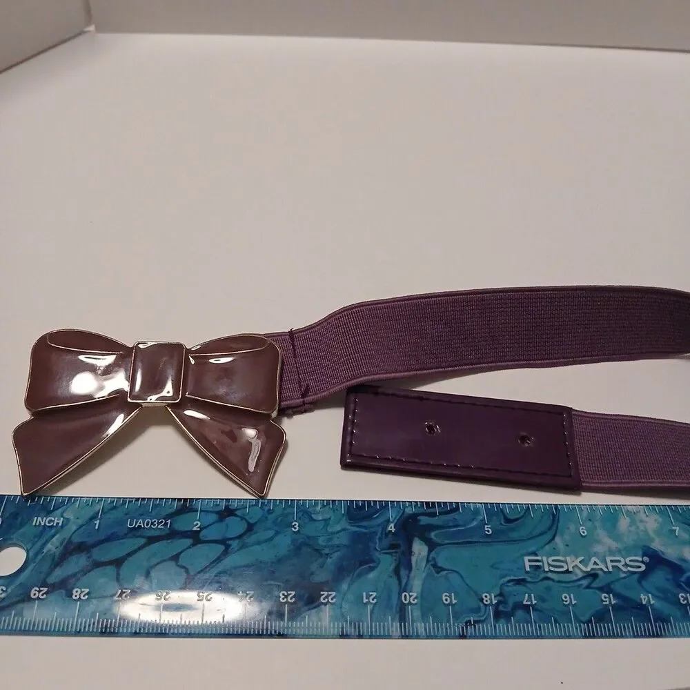 Purple Bow Metal Buckle Belt Size Medium